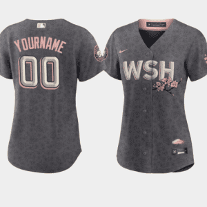 Washington Nationals Active Player Custom 2022 Grey City Connect Cherry Blossom Stitched Jersey