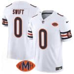 Chicago Bears #0 D'Andre Swift White 2025 F.U.S.E. With VMH Patch Vapor Untouchable Limited Football Stitched Jersey