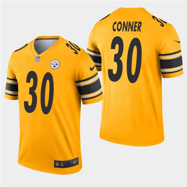 Pittsburgh Steelers #30 James Conner Gold Inverted Legend stitched Jersey