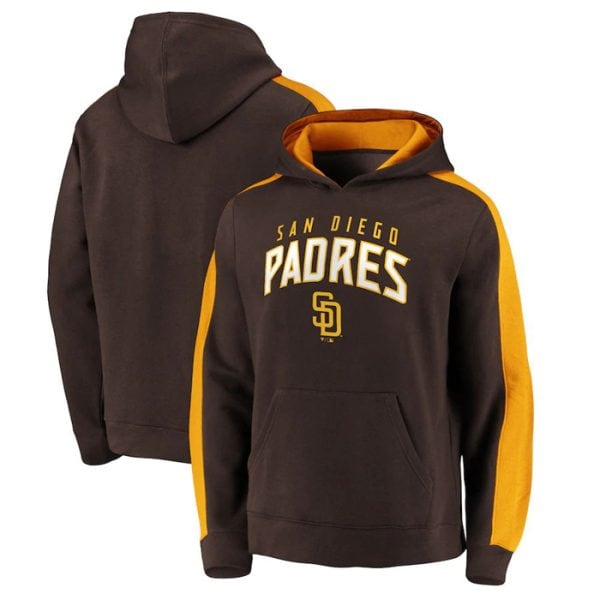 San Diego Padres Brown Game Time Arch Pullover Hoodie Pullover Hoodie