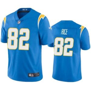 Los Angeles Chargers #82 Brenden Rice Light Blue 2024 Draft Vapor Limited Stitched Jersey