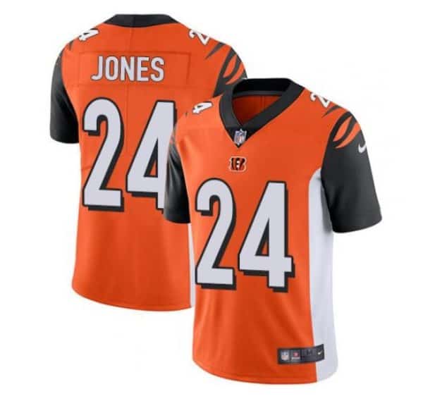 Bengals #24 Adam Jones Orange Vapor Stitched Limited Jersey