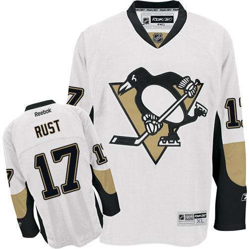 Penguins #17 Bryan Rust White Stitched Jersey