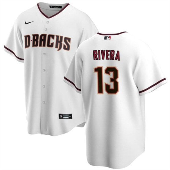Arizona Diamondbacks #13 Emmanuel Rivera White Cool Base Stitched Jersey