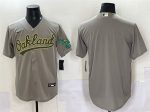 Oakland Athletics Blank Grey Cool Base Stitched Jersey