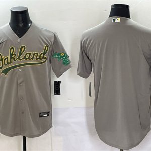 Oakland Athletics Blank Grey Cool Base Stitched Jersey