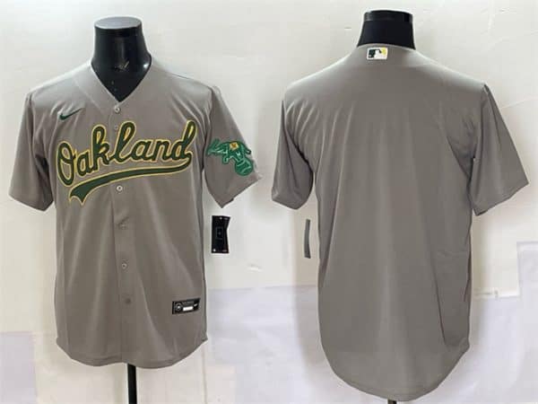 Oakland Athletics Blank Grey Cool Base Stitched Jersey