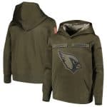 Youth Arizona Cardinals Olive Salute To Service Pullover Performance NFL Hoodie