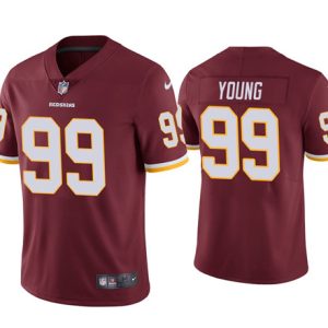 Washington Redskins #99 Chase Young Burgundy Vapor Limited Jersey