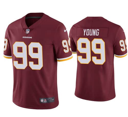 Washington Redskins #99 Chase Young Burgundy Vapor Limited Jersey