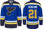 Blues #21 Patrik Berglund Light Blue Home Stitched Jersey