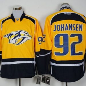 Predators #92 Ryan Johansen Yellow Home Stitched Jersey