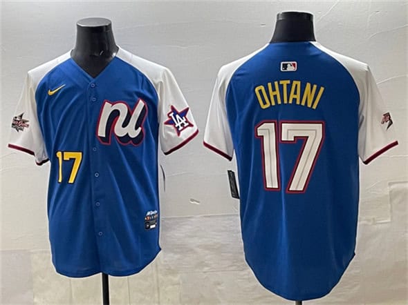 National League #17 Shohei Ohtani Blue Alternate 2025 All-Star Edition Limited Stitched Jersey