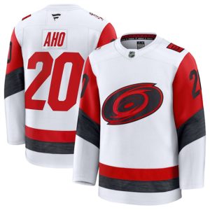 Carolina Hurricanes #20 Sebastian Aho White 2025 Away Stitched Jersey