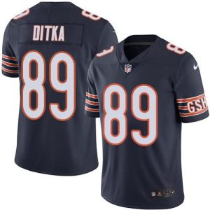 Bears #89 Mike Ditka Navy Blue Stitched Limited Rush Nike Jersey