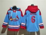 St.Louis Cardinals #6 Stan Musial Blue Ageless Must-Have Lace-Up Pullover Hoodie