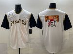 Pittsburgh Pirates Team Big Logo White Cool Base Stitched Jersey
