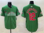 Philadelphia Phillies #12 Kyle Schwarber Green Phanatic Limited Stitched Jersey