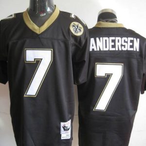 Mitchell And Ness Saints #7 Morten Andersen Black Stitched Throwback Jersey
