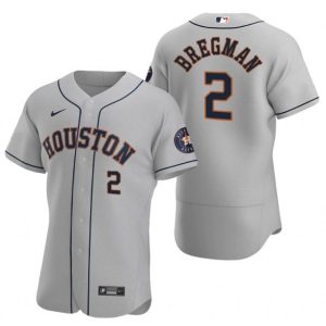 Houston Astros #2 Alex Bregman Gray Flex Base Stitched Jersey