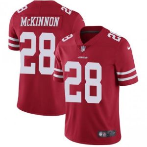 San Francisco 49ers #28 Jerick McKinnon Red Vapor Untouchable Limited Stitched Jersey