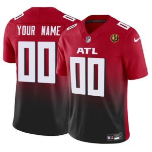 Atlanta Falcons Custom Red 2023 F.U.S.E. With John Madden Patch Vapor Limited Stitched Jersey