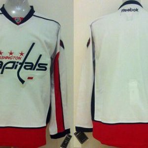 Capitals Blank Stitched White Jersey