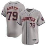Houston Astros #79 Jose Abreu Gray 2024 Away Limited Stitched Jersey