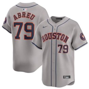 Houston Astros #79 Jose Abreu Gray 2024 Away Limited Stitched Jersey