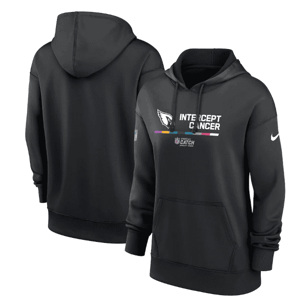Arizona Cardinals 2022 Black NFL Crucial Catch Therma Performance Pullover Hoodie(Run Small)
