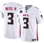 Atlanta Falcons #3 Jesse Bates III White 2025 F.U.S.E With 4-Star C Patch Vapor Untouchable Limited Stitched Jersey