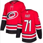 Carolina Hurricanes #71 Jesper Fast Red Stitched Jersey