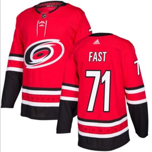Carolina Hurricanes #71 Jesper Fast Red Stitched Jersey