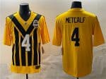 Pittsburgh Steelers #4 DK Metcalf Gold 1933 Throwback Alternate Football Stitched Game Jersey