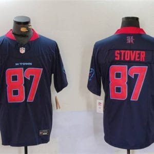 Houston Texans #87 Cade Stover Navy 2nd Alternate F.U.S.E. Vapor Limited Stitched Jersey
