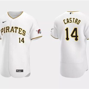 Pittsburgh Pirates #14 Rodolfo Castro White Flex Base Stitched Jersey
