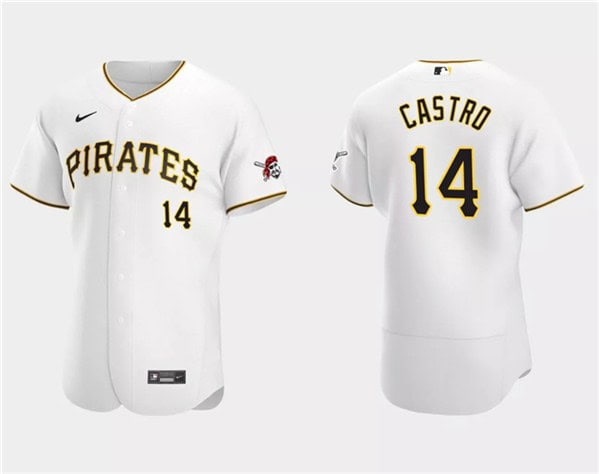 Pittsburgh Pirates #14 Rodolfo Castro White Flex Base Stitched Jersey
