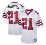 Atlanta Falcons #21 Deion Sanders White Mitchell Ness Stitched Jersey
