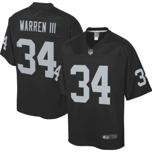 Raiders #34 Chris Warren III Black Vapor Untouchable Limited Stitched Jersey