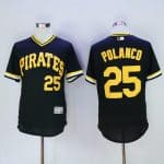 Pirates #25 Gregory Polanco Black Flexbase Authentic Collection Cooperstown Stitched Jersey