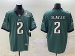 Philadelphia Eagles #2 Darius Slay Jr. Green 2025 Super Bowl LIX Patch Vapor Untouchable Limited Stitched Jersey