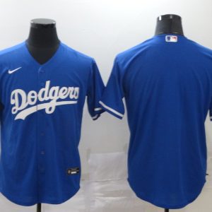 Los Angeles Dodgers Blank Blue Cool Base Stitched Jersey