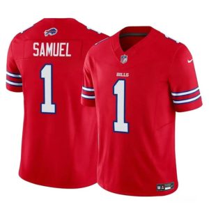 Buffalo Bills #1 Curtis Samuel Red 2023 F.U.S.E. Vapor Untouchable Limited Stitched Jersey