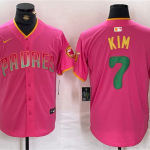 San Diego Padres #7 Ha-Seong Kim Pink Cool Base Stitched Jersey