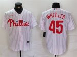 Philadelphia Phillies #45 Zack Wheeler White Cool Base Stitched Jersey