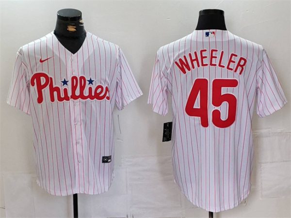 Philadelphia Phillies #45 Zack Wheeler White Cool Base Stitched Jersey