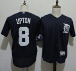 Tigers #8 Justin Upton Navy Blue Flexbase Authentic Collection Stitched Jersey
