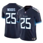 Tennessee Titans #25 Xavier Woods Navy 2025 F.U.S.E. Vapor Limited Stitched Jersey