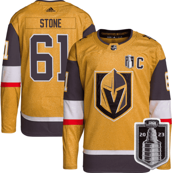 Vegas Golden Knights #61 Mark Stone Gold 2023 Stanley Cup Final Stitched Jersey