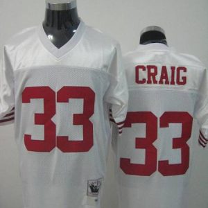 Mitchell And Ness 49ers #33 Roger Craig Stitched White Jersey